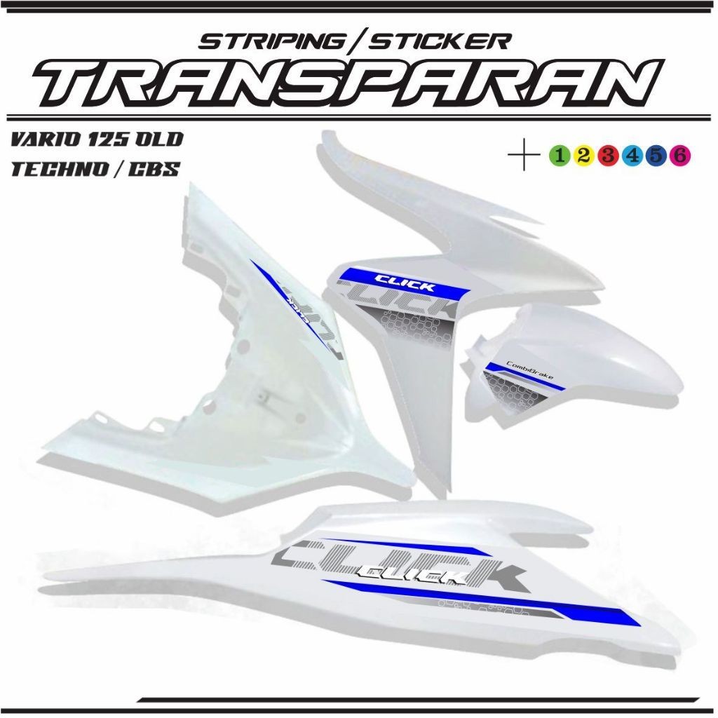 Striping uv transparan / STIKER TRANSFARAN VARIO TECHNO 125 OLD / STIKER VARIASI TRANSPARAN MOTOR VA