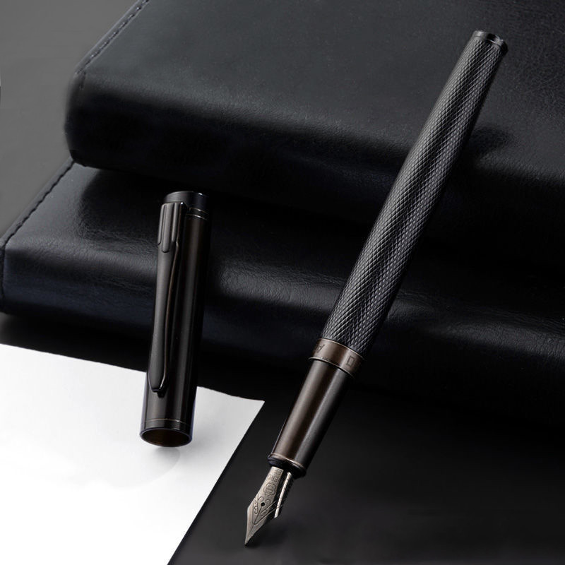 

HERO Black Forest Fountain Pen Extra Fine EF/F Nib Classic Design with Converter, Metal Stainless Steel Material Writing Pens