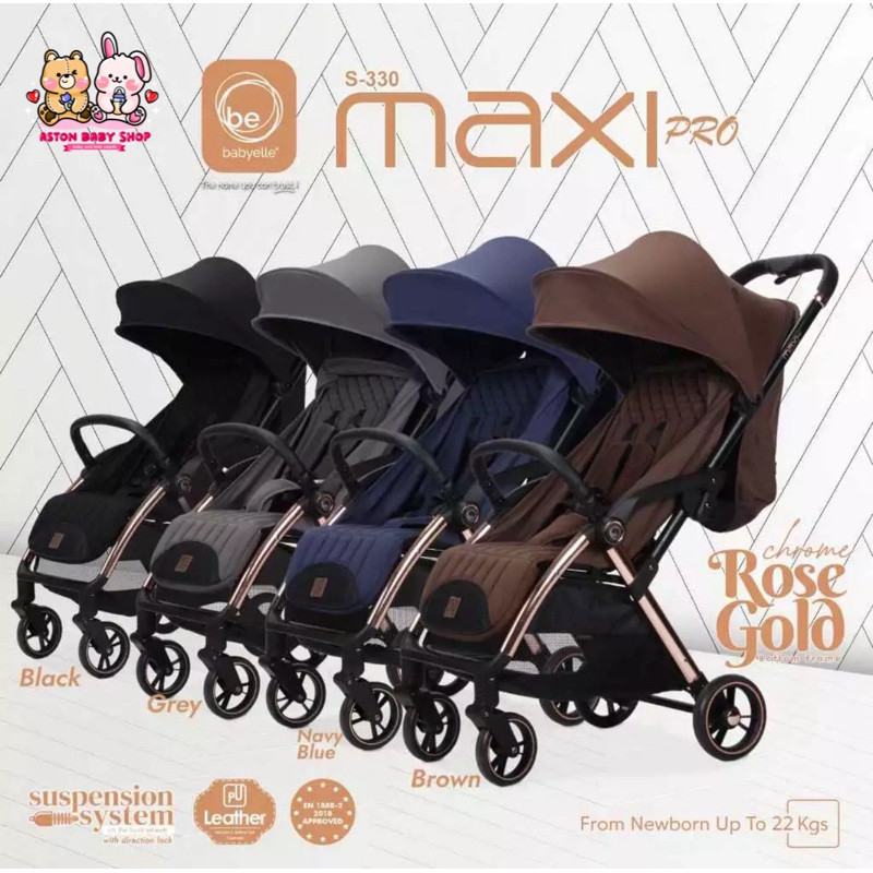 Babyelle Maxi Pro Autofold Cabin Size Baby Stroller / Stroller Travel / Stroller Bayi Lipat Otomatis