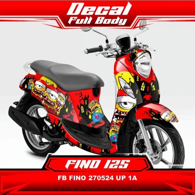 Stiker Sticker Decal Yamaha FINO Full Body  Merah  280524 UP 01