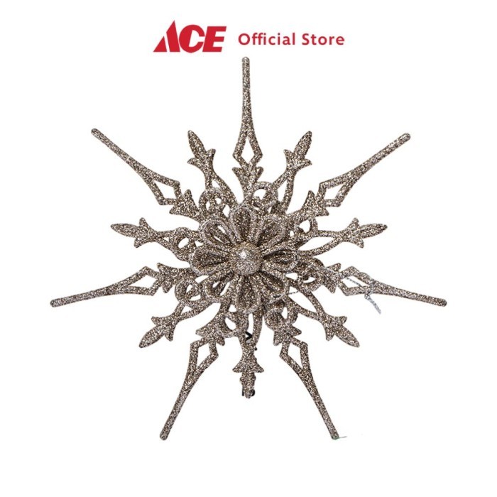 

Noelle 18 cm Miniatur Dekorasi Natal Christmas Snowflake - Gold Xmas Decoration Ornamen Hiasan Natal Pajangan Decor