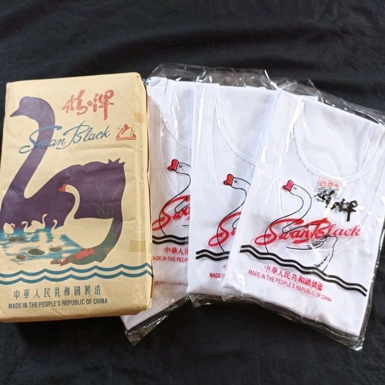 COD..3pcs SINGLET PRIA SWAN BRAND SIZE 34-42/KAOS KUTANG PRIA BAHAN KATUN MERK SWAN BRAND