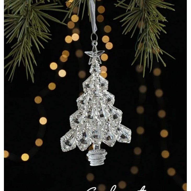 

Dekorasi Pohon Natal Acrylic by Platefulnco - silver tree