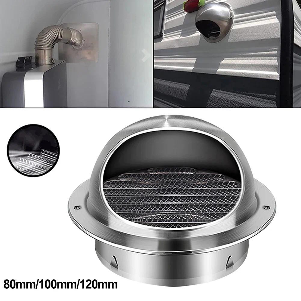 

80/100/50MM Stainless Steel Exterior Wall Air Outlet Grille Round Heating Cooling Vent Cover Wall Ceiling Vent Cooling Vents Cap