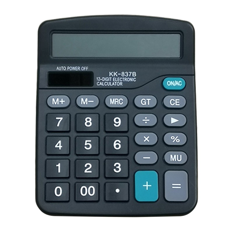 

837B Desktop Calculator Office Computer Electronic Calculator 12 Digits Black DropShipping