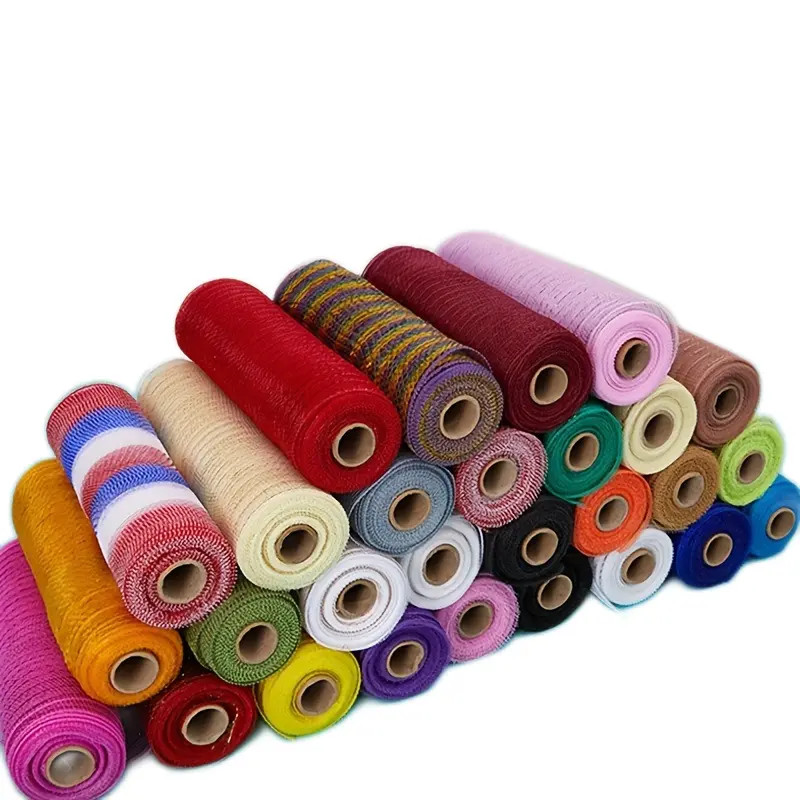 

10Yards 10inch Mesh Yarn Roll Mesh Ribbon for Christmas Tree Decorate Festival Wreaths Handmade DIY Crafts Clothing Accessories