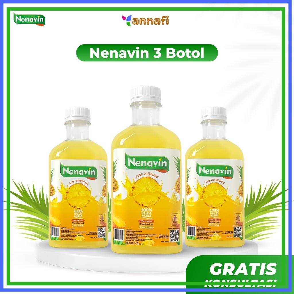 

NENAVIN - Cuka Nanas Asli Bantu Atasi Permasalan Diabetes dan Gula Darah 3 Botol Nenavin