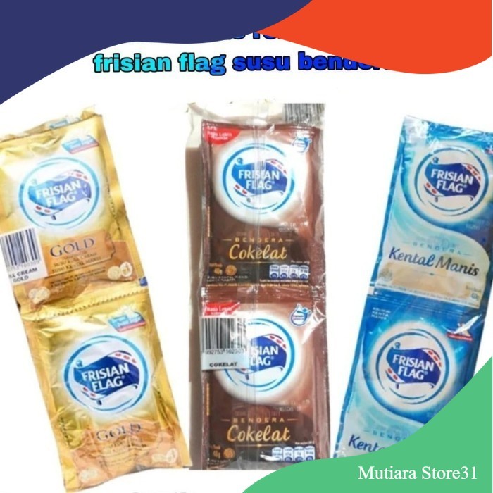 

SUSU KENTAL MANIS BENDERA FRISIAN FLAG PUTIH | COKLAT COKELAT SACHET 40 GR 1 RENCENG RENTENG ISI 6 BUNGKUS - Susu Putih .