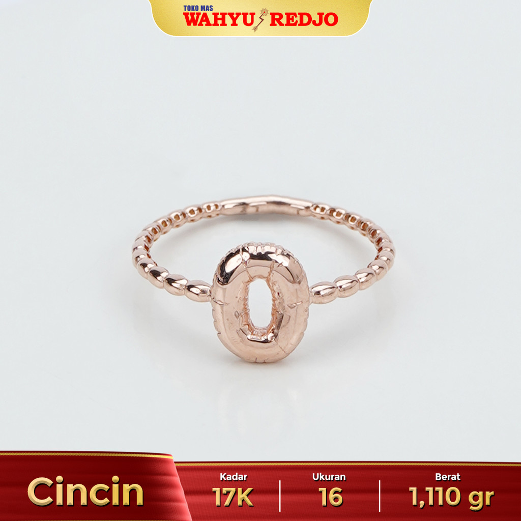 CINCIN HURUF O EMAS KADAR 17K WAHYU REDJO