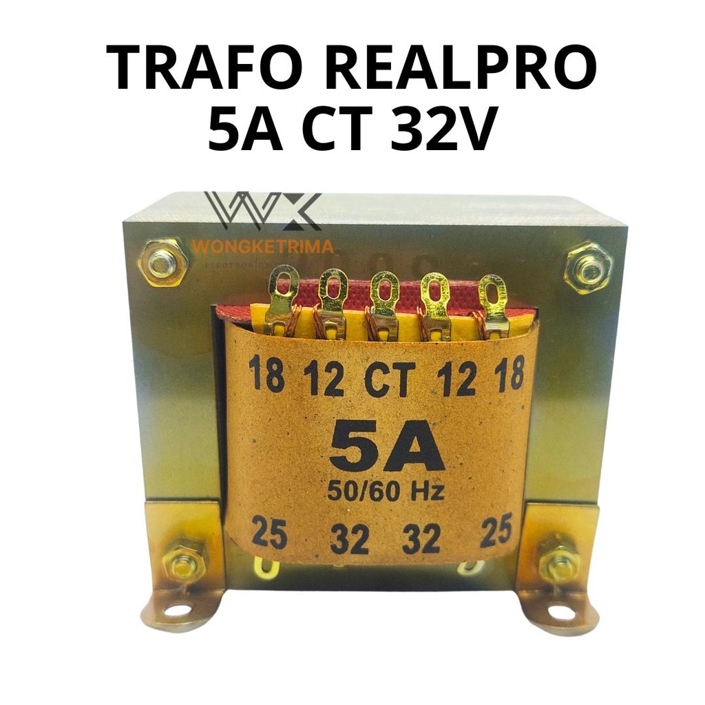 TRAFO 5 AMPER CT 32 VOLT 5A CT 32V REALPRO