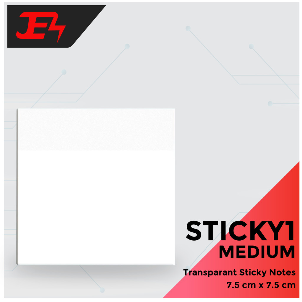 

JE Sticky Note Transparan Isi 50 Lembar Waterproof Serbaguna Untuk Kantor Sekolah / Kertas Memo Tahan Air / Memo Kertas Tempel Anti Air / Label Stickers Catatan Bening Stockami