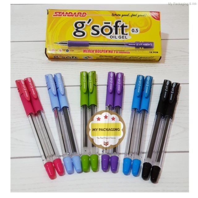 

Ball Point G-SOFT 0.5 oil gel hitam/ Pulpen/bolpen STANDARD gsoft [ COD ]