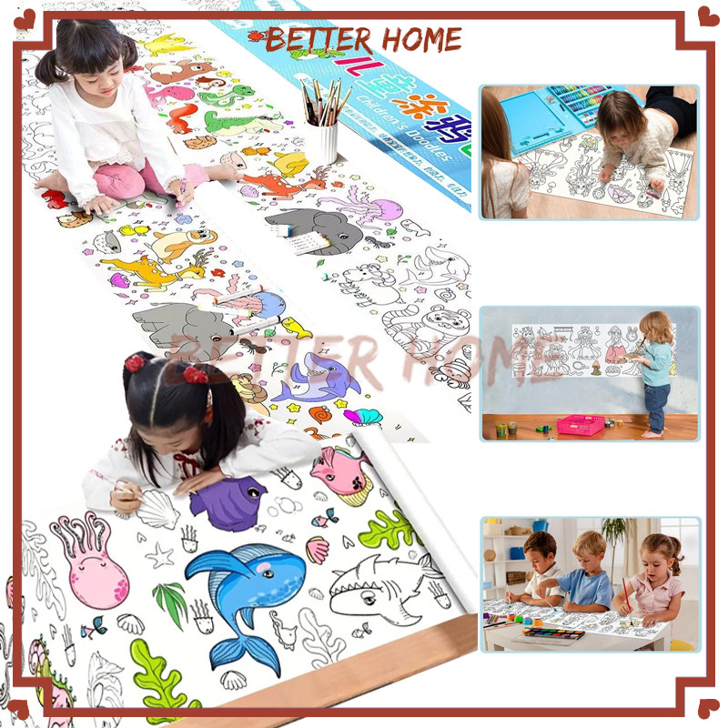 

Kertas Mewarnai Jumbo Dan Besar / Kertas Bisa Jadi Stiker / Coloring Roll Paper / 30cm*300cm