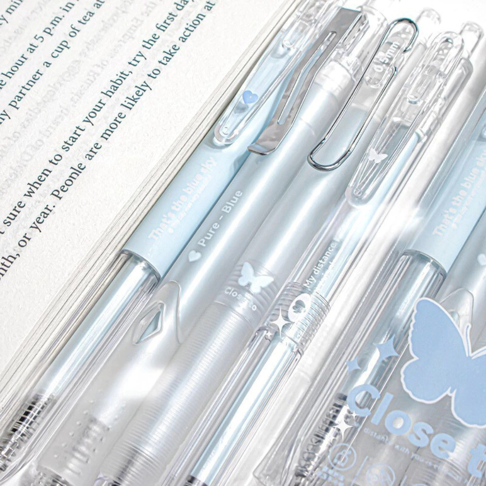 

Pulpen Aesthetic 4pcs Black Gel Pen Retractable Pena Lucu Penulisan Halus Bulpen Alat Tulis Sekolah