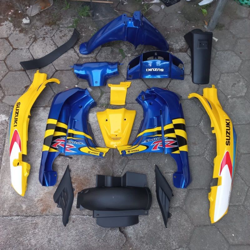 Cover Set Body Satria Lumba Kuning Biru