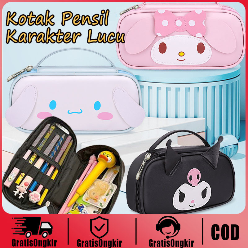 

Tempat pensil karakter lucu/kapasitas besar/multifungsi/alat tulis/tali pensil/pelajar