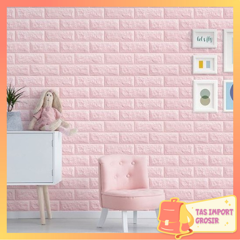 Tas Import - H719 Wallpaper Dinding Foam 3D / Wallpaper Sticker Dinding 3D / Wallpaper  Motif Batu B