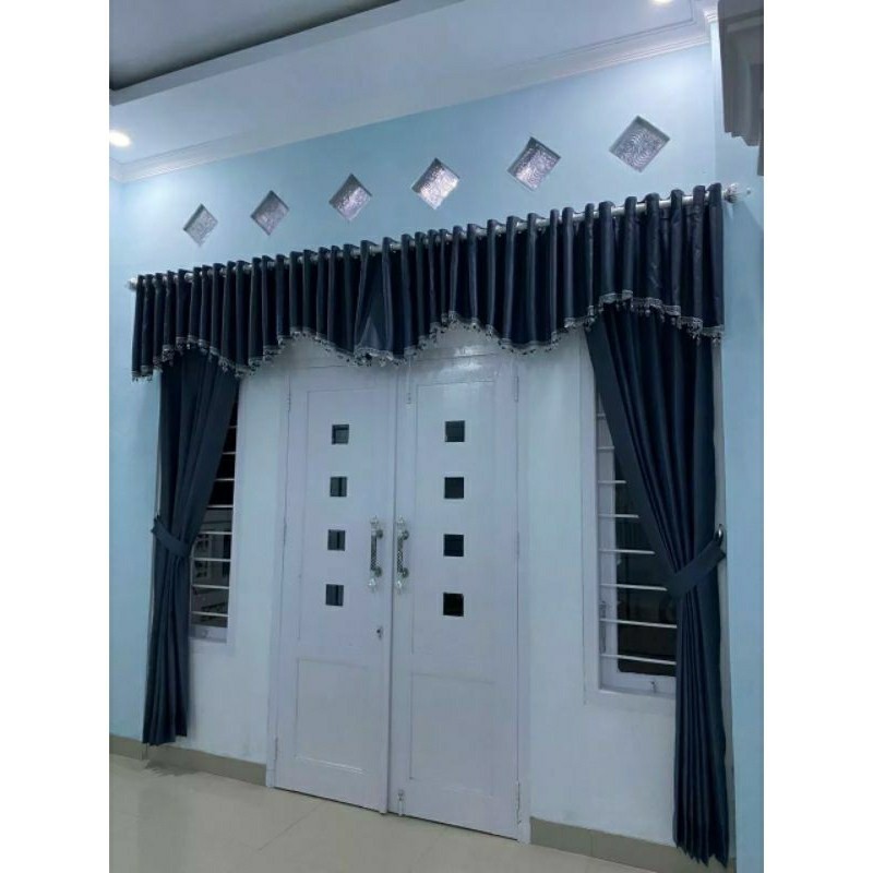 PROMO 1 Sett Gorden Model Poni M / Poni Glombang Gorden 1 sett Bagus Untuk Ruang Tamu tengah Gorden 