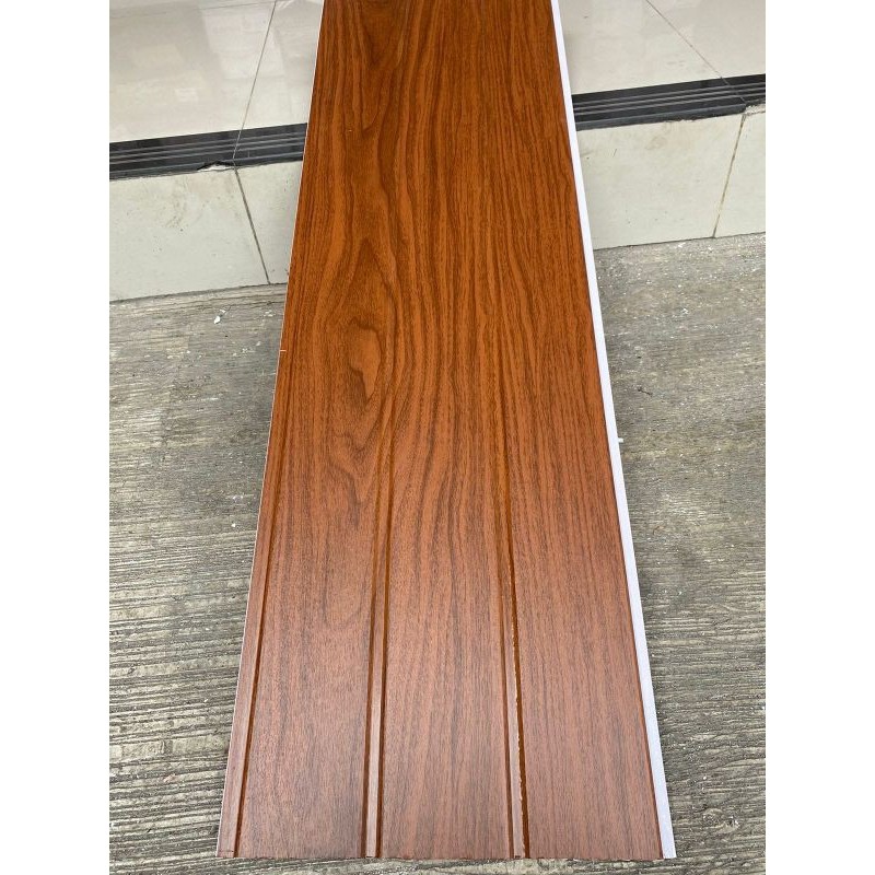 Plafon PVC Serat kayu coklat tua doff 30068