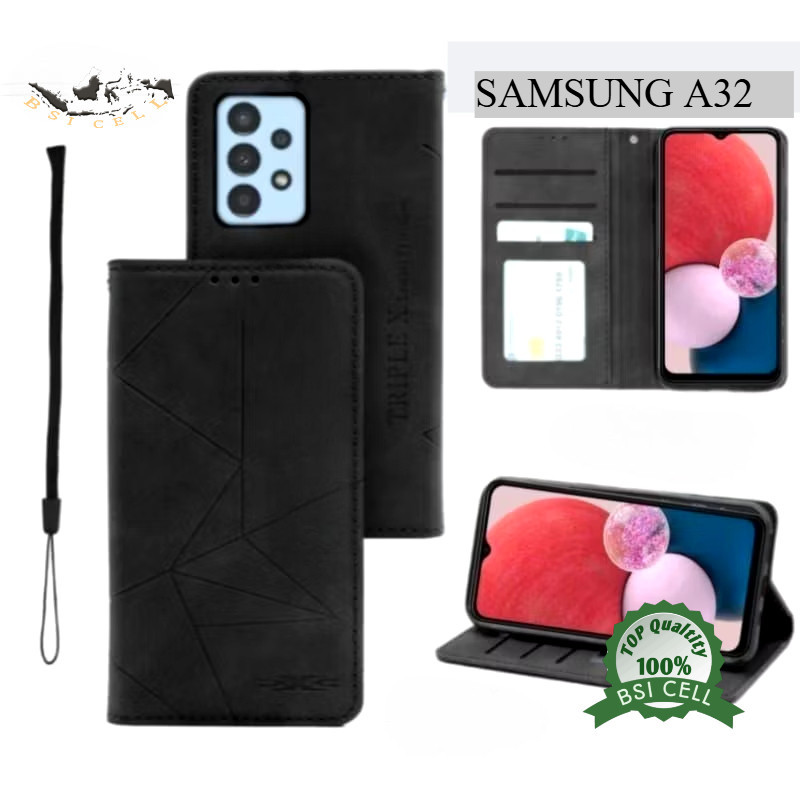 CASE SAMSUNG A32 SARUNG HP DOMPET KULIT FLIP COVER MAGNET