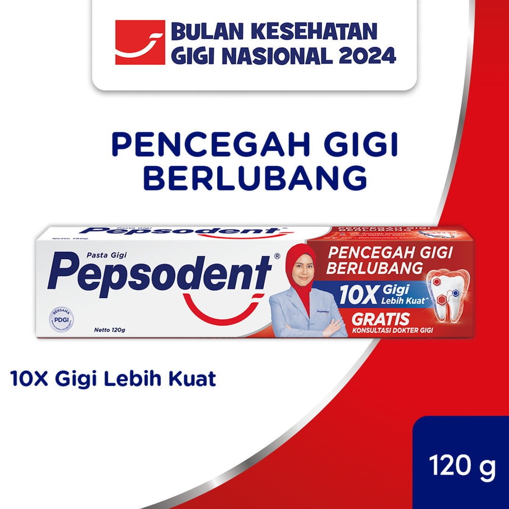 Pepsodent Pencegah Gigi Berlubang Pasta Gigi 120 g Odol