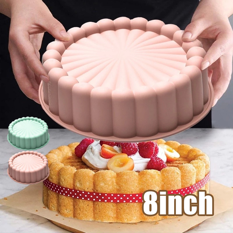 20cm Loyang anti lengket Silikon kue puding pudding bolu marmer chiffon