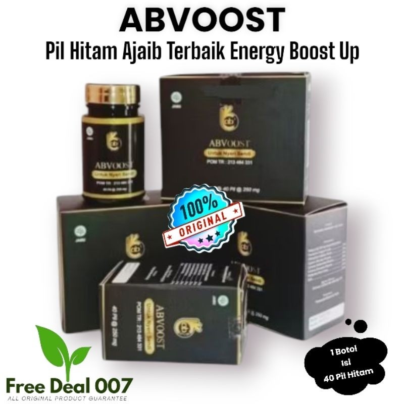 ABVOOST PIL HITAM AJAIB / BIO VOOST / NEO BOOST - 1 Botol isi 40 PIL ORIGINAL AB3