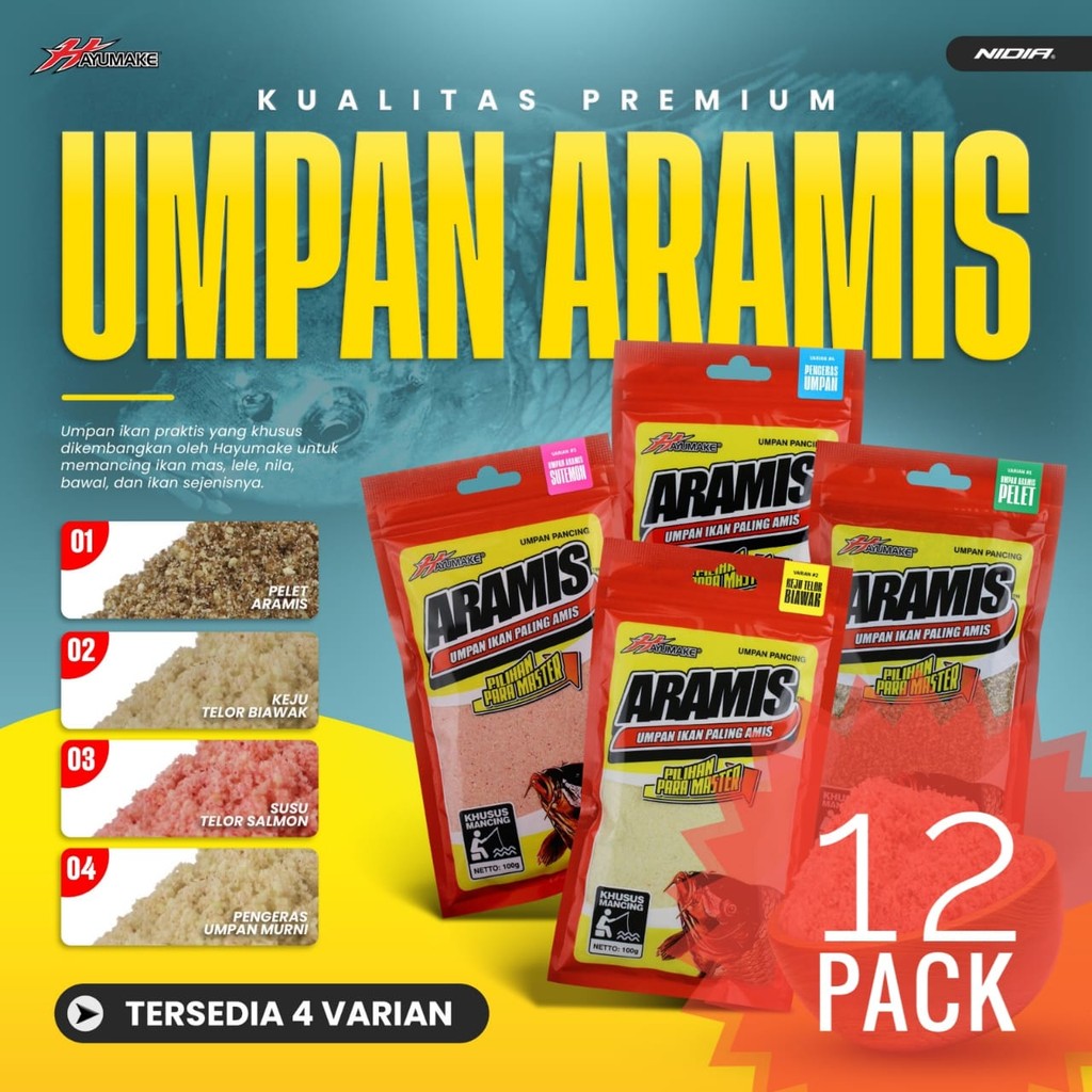 UMPAN IKAN MAS | UMPAN PANCING ARAMIS SIAP PAKAI | PELET ARAMIS | SUTEMON | KEJU TELOR BIAWAK  KEMAS