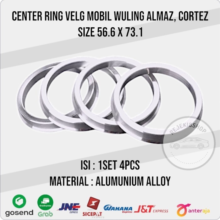 Terlaris -Center Ring Velg Mobil Wuling Almaz, Cortez 56,6 x 73.1 (1Set 4Pcs)