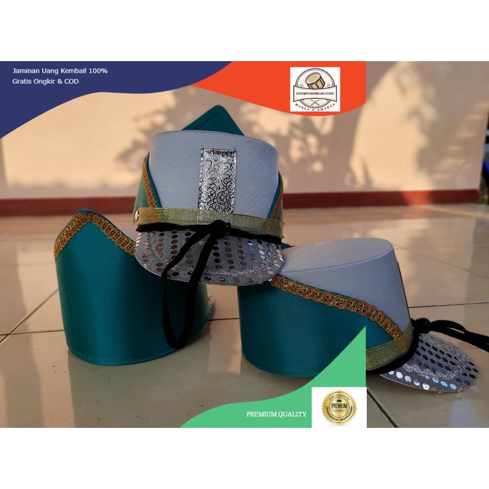 Topi Mayoret Mewah dan Elegan, Kualitas Premium/topi Drumband Bisa Request Ukuran dan Model