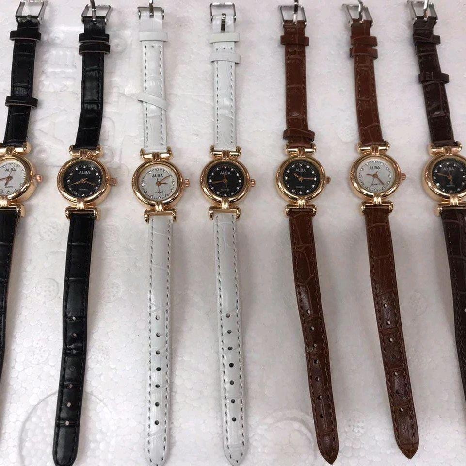 Jam Tangan Wanita Kecil Kasual Case Besi Tali Kulit Pu Awet Watches 2025 Bayar Ditempat