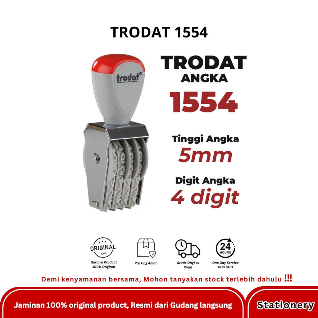 

STEMPEL ANGKA 4 DIGIT TRODAT 1554 - 5 MM