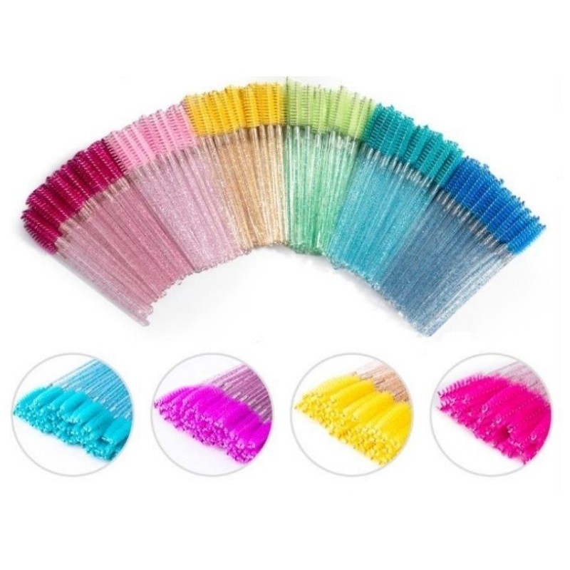 D895 (Harga 50 biji) Glitter Mascara Wand Sisir Bulu Mata Gliter / Sikat Bulu Mata Maskara Wand kuas