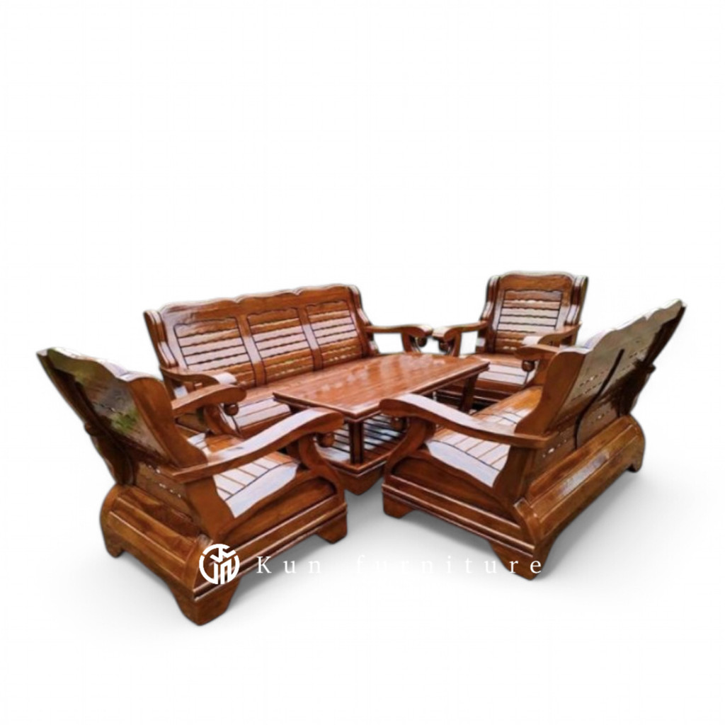 Kursi tamu kayu jati model tulang gajah jumbo