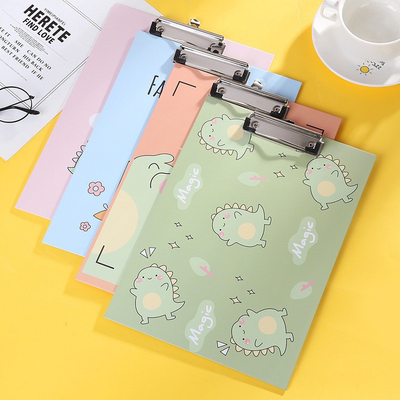 

(TB) A4 Clipboard Papan Ujian Jalan clipboard Lucu Kartun Kertas / Siswa klip folder kertas Papan