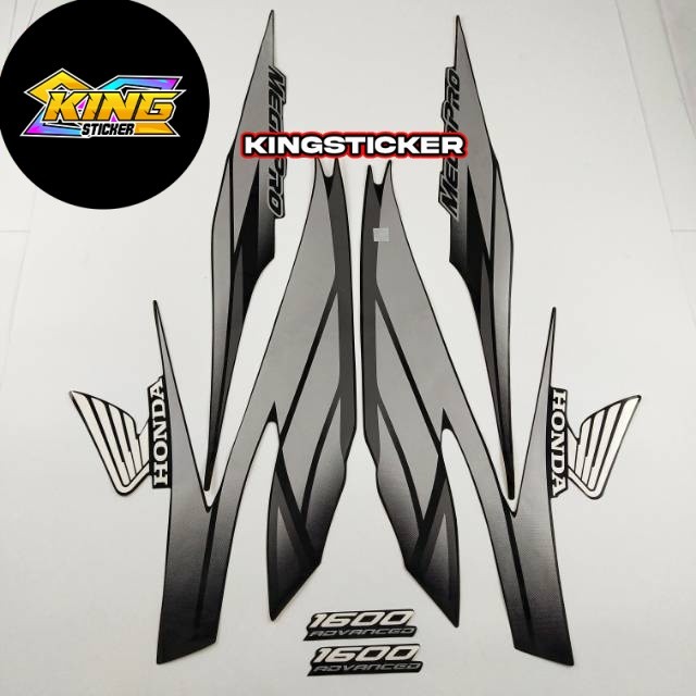 Striping stiker motor honda mega pro 2007 silver primus