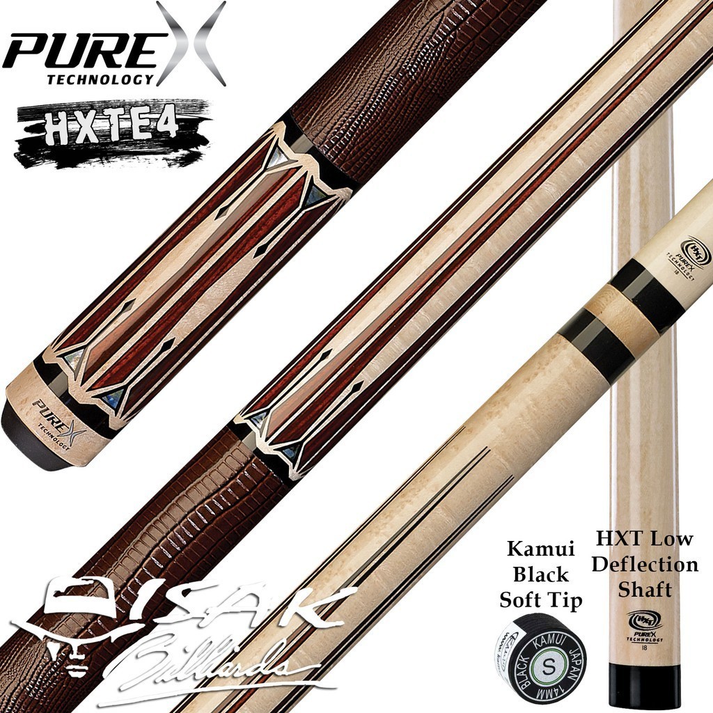 PureX HXTE4 Cue - HXT Low Deflection Shaft Billiard Stick Players Play Pure X