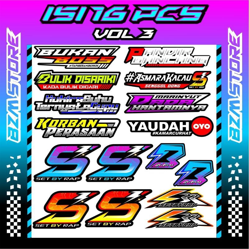 

Stiker Isi 16pcs Vol3 Original