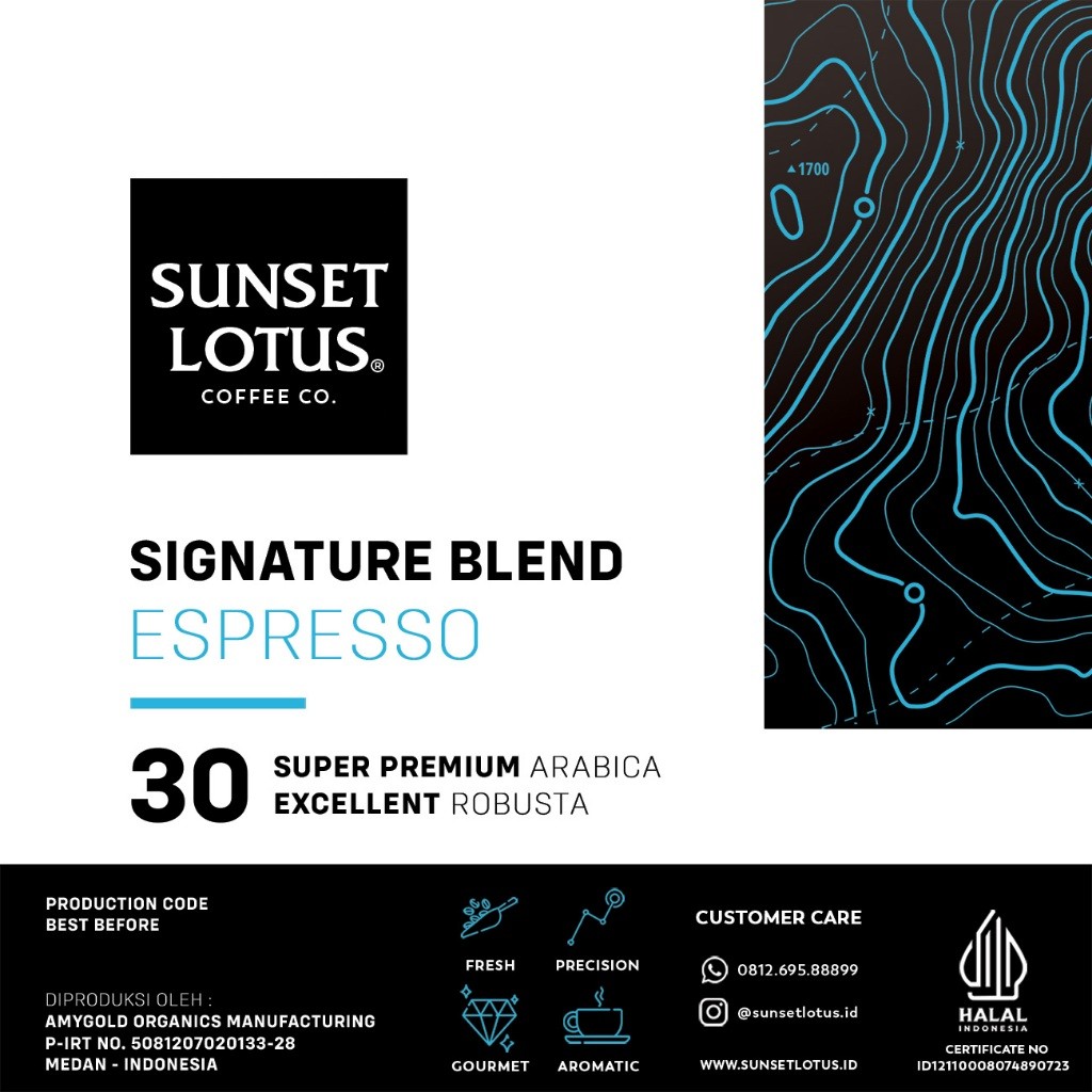 

Kopi Sunset Lotus Signature Blend Series Coffee Bean Biji Bubuk Coffe