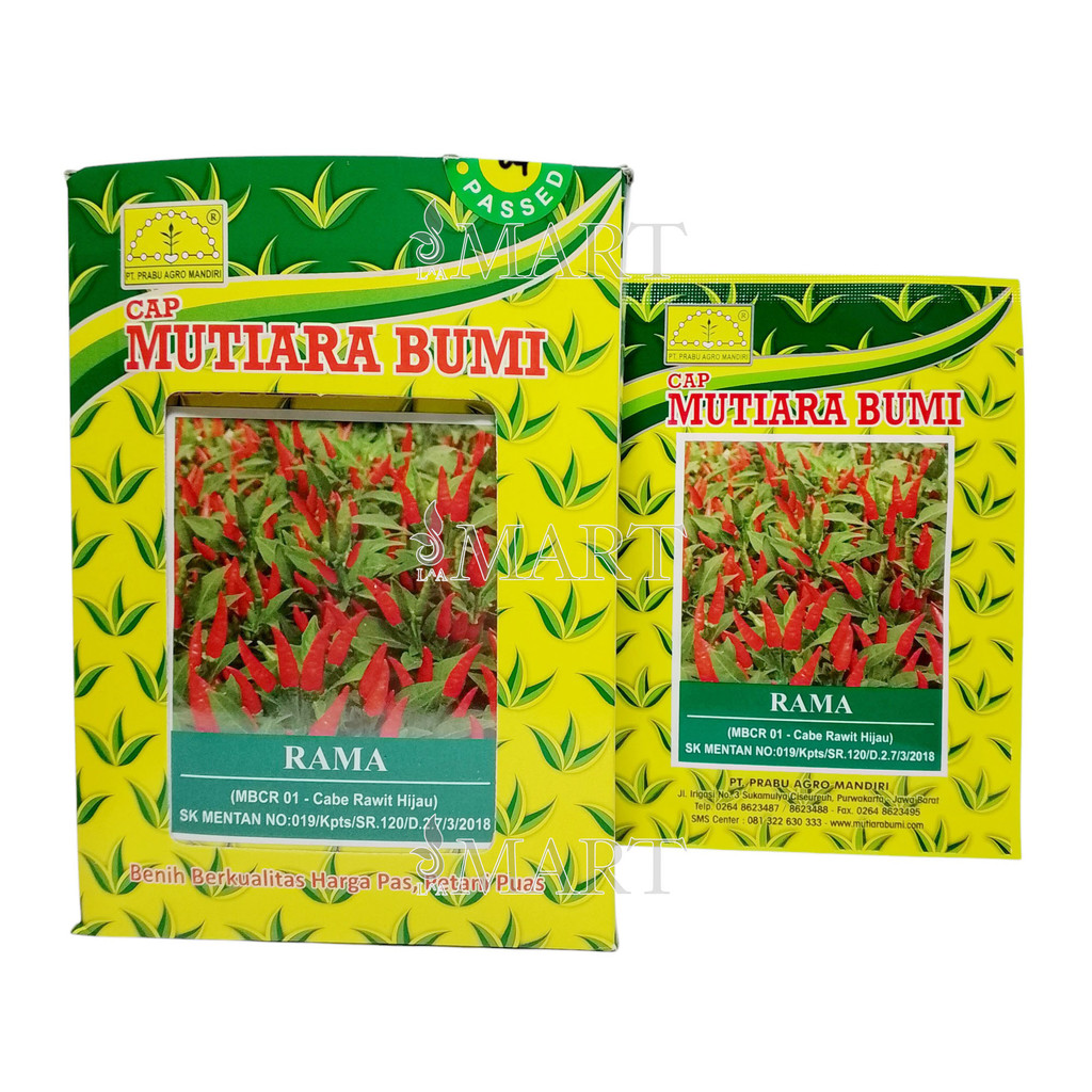 Benih Cabe Rawit Hijau RAMA Isi 10 gram Cap Mutiara Bumi