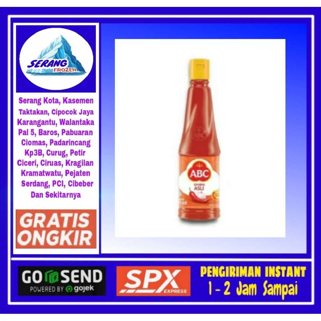 

Saos Abc Sambal Asli 135ml, Saus pedas, Serang Frozen