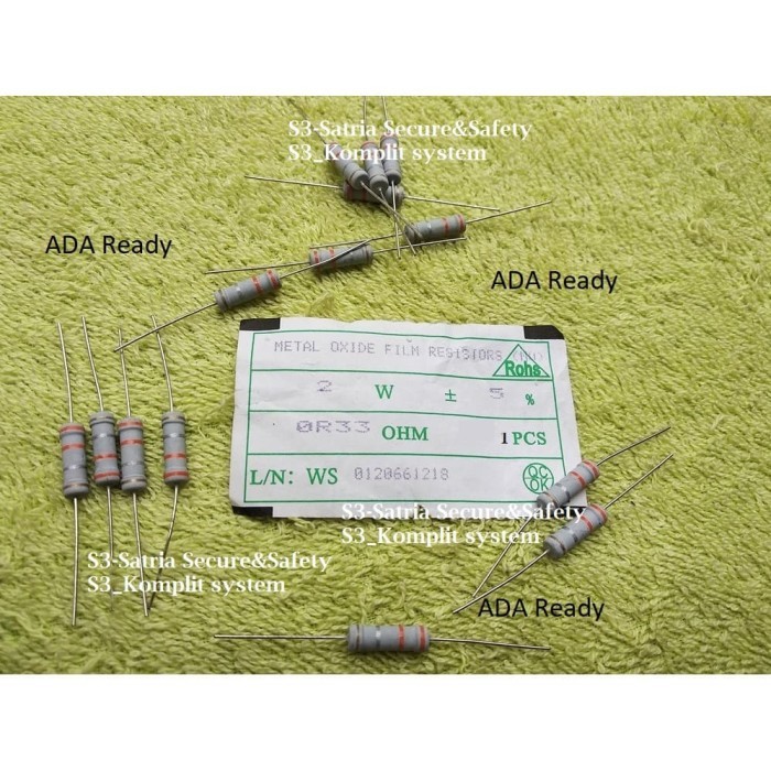 R 2W 0R33 0,33 ohm 0.33 Resistor 2watt R2W 2 watt 0,33ohm 0.33Ohm