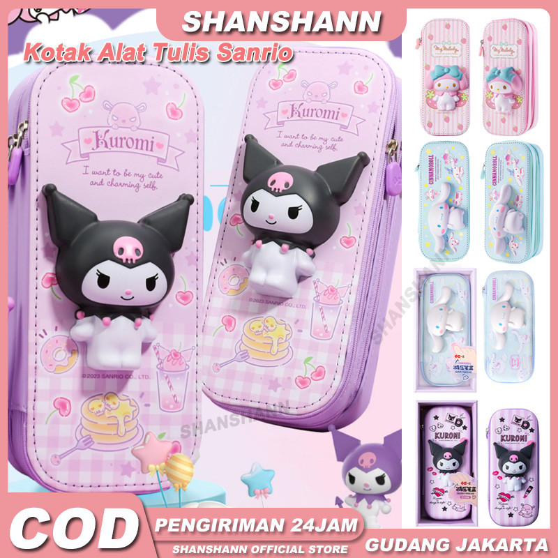 

【COD】Kotak Pensil Kapasitas Besar Sanrio Cinnamoroll Melodi Pensil Sekolah Tas Pensil Tempat Pensil Berkapasitas Besar Dua Lapis