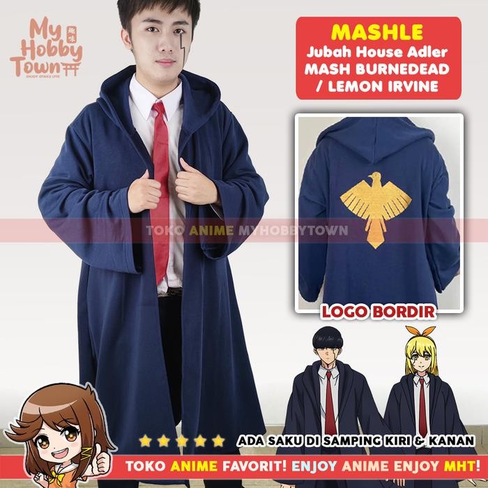 SALE - Jubah Cosplay Anime Mashle Jaket Hoodie House Adler Mash Burnedead Lemon Irvine Finn Ames Lan