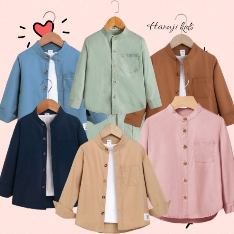hanuji kids - Atasan Kemeja Anak Laki Laki Baju Kemko Anak Distro Koko Anak Kemeja Anak Chiangi Leng
