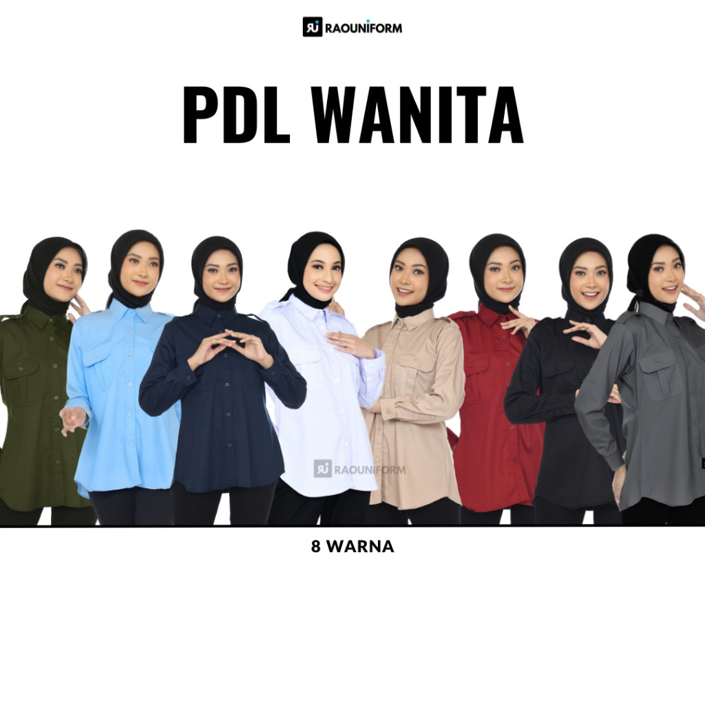 TC Kemeja PDL Wanita/Seragam Kerja Perempuan/Kemeja Wanita PDL PDH/PDL Custom Bordir/PDL Wanita