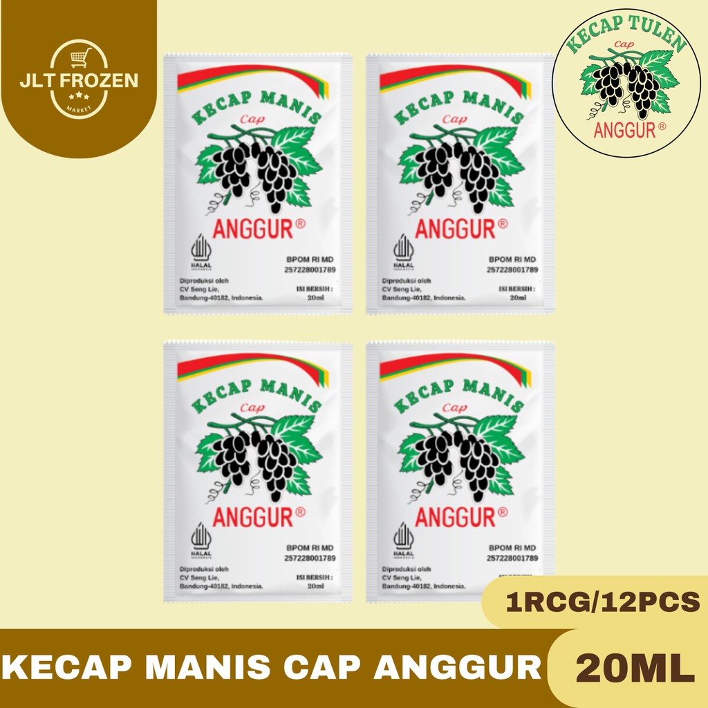 

Kecap Manis Cap Anggur Kemasan Sachet / Senglie / Kecap Tulen/Kecap Manis/ 1Renceng 12pcs