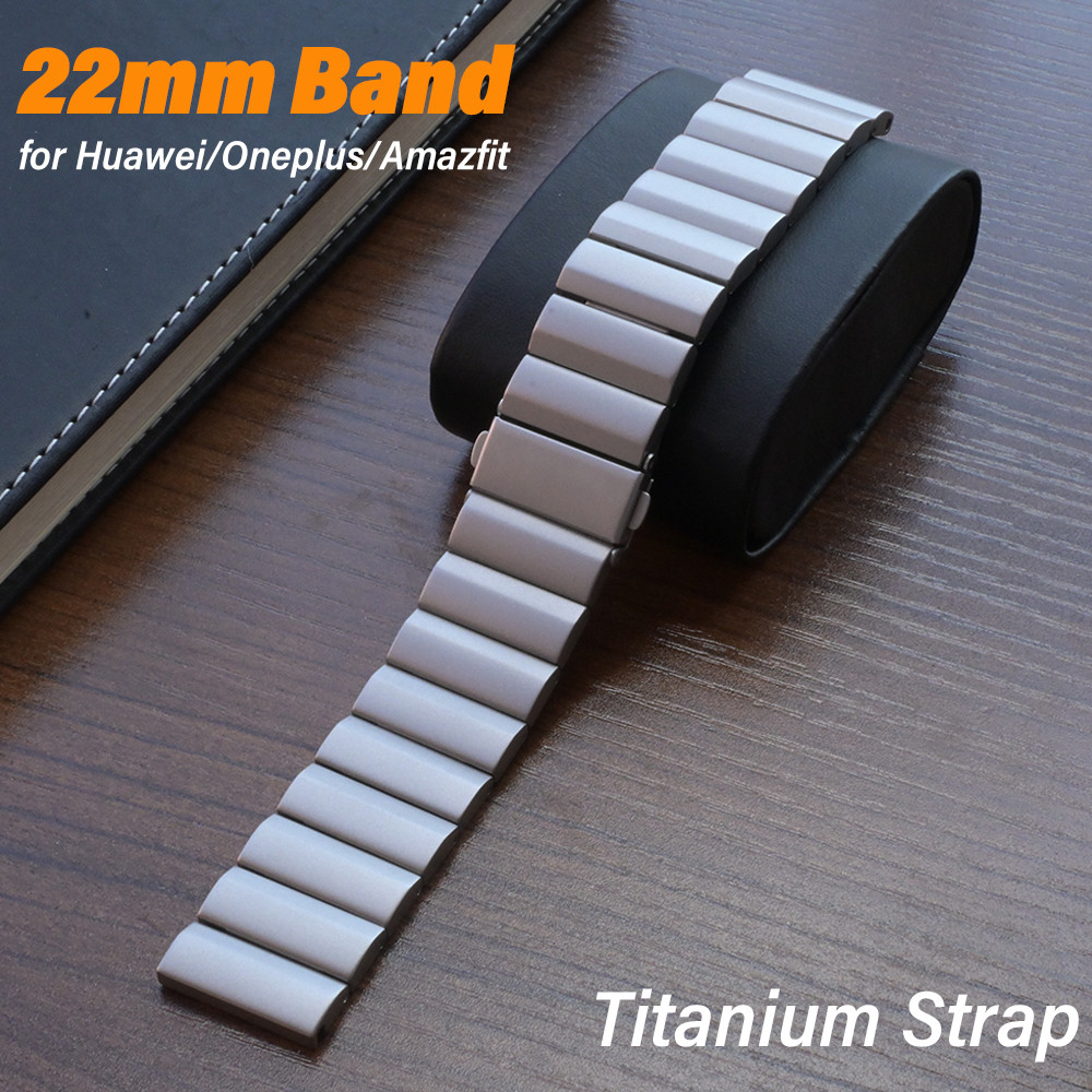 22mm Titanium Band for Huawei Watch 4 Pro GT4 GT5 Pro Ultimate Luxury Men Titanium Strap for Oneplus