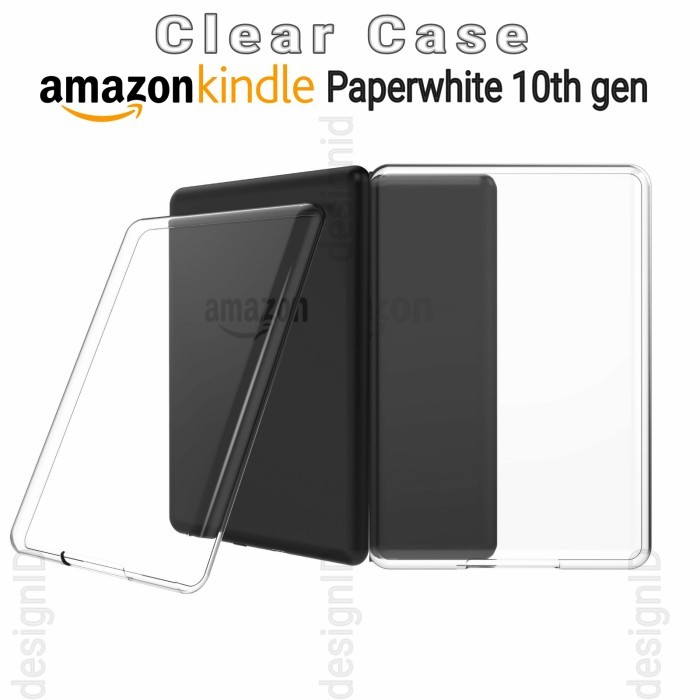 

promo -kindle paperwhite 1 2 3 4 or 6th 7th 10th gen silicone case clear soft - 10th Clear + SP
