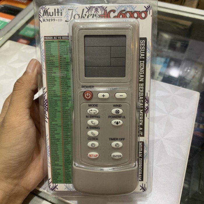 REMOTE AC 6000 JOKER  UNIVERSAL MULTI RM99+ID